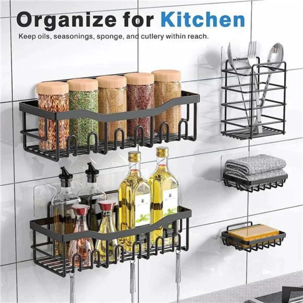 Shower Caddy 5 Pack Adhesive Shower Organizer for Bathroom Storage Home Decor